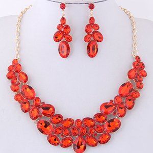 Fashion Full Diamond Decorated Jewelry Set